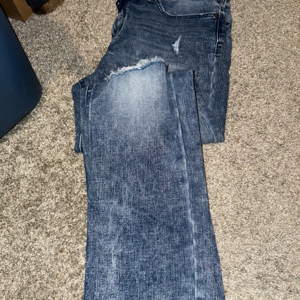 No Boundaries Dark Blue Straight Leg Jeans